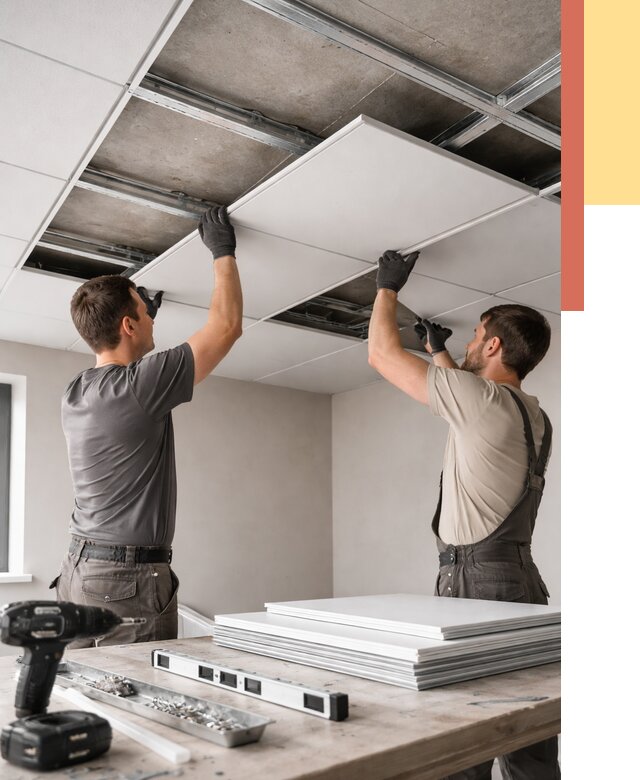 Монтаж кассетного потолка в Амурске от 4649 руб/м2 — установка и сборка | ОТДЕЛОЧНИК-Мрс