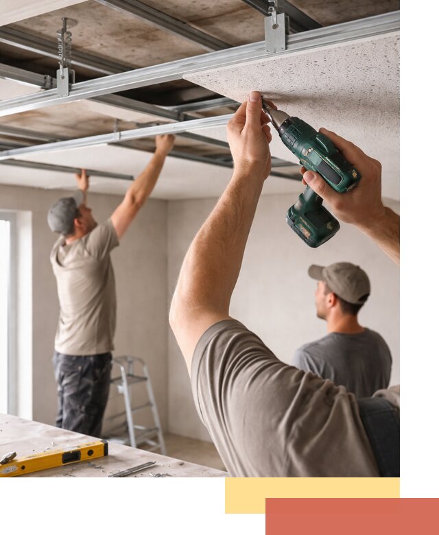 Монтаж акустического потолка в Амурске под ключ