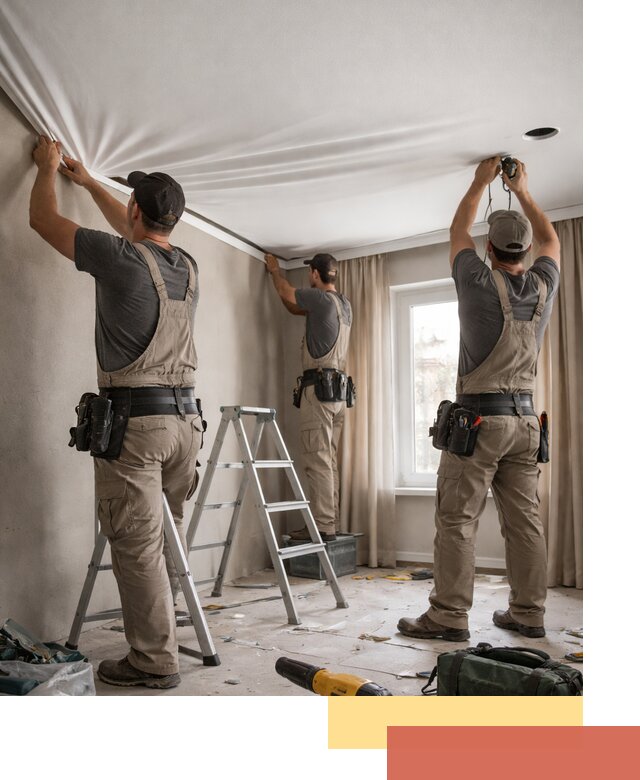 Монтаж матового натяжного потолка в Амурске качественно и быстро