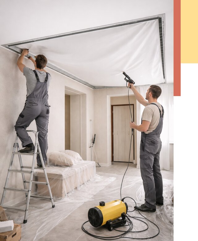 Монтаж натяжного потолка в прихожей в Амурске от 2738 руб. под ключ | ОТДЕЛОЧНИК-Мрс