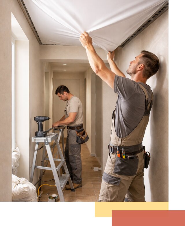 Монтаж натяжного потолка в прихожей в Амурске