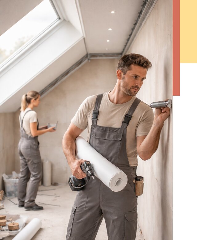 Монтаж натяжного потолка на мансарде в Амурске от 3616 руб. | ОТДЕЛОЧНИК-Мрс