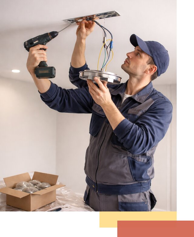 Установка люстры в натяжной потолок в Амурске