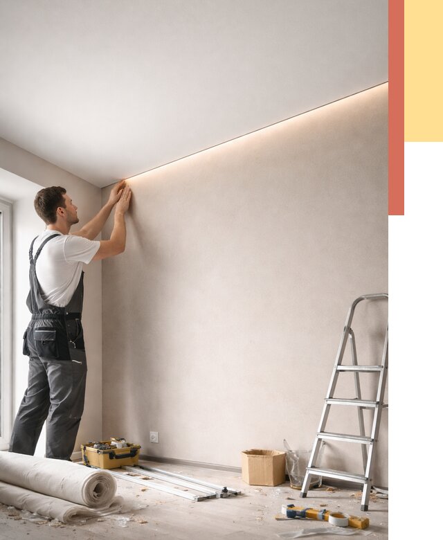 Теневые натяжные потолки в Амурске от 8472 руб. под ключ | ОТДЕЛОЧНИК-Мрс