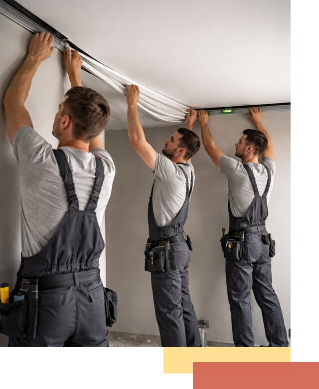 Теневые натяжные потолки в Амурске: монтаж и отделка быстро и качественно