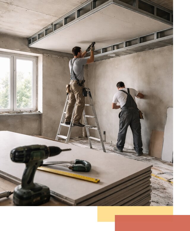 Двухуровневый потолок из гипсокартона в Амурске