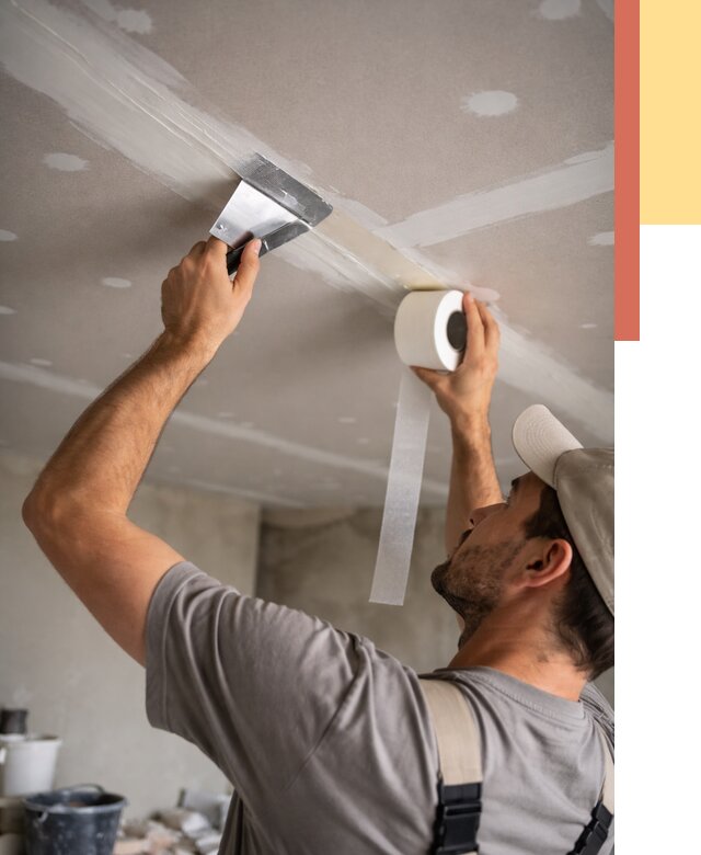 Обработка швов потолка ГКЛ в Амурске от 7749 руб. под ключ | ОТДЕЛОЧНИК-Мрс