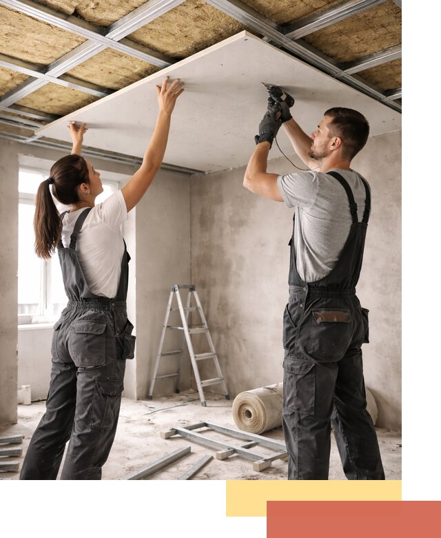 Звукоизоляция потолка из ГКЛ в Амурске профессионально и надежно