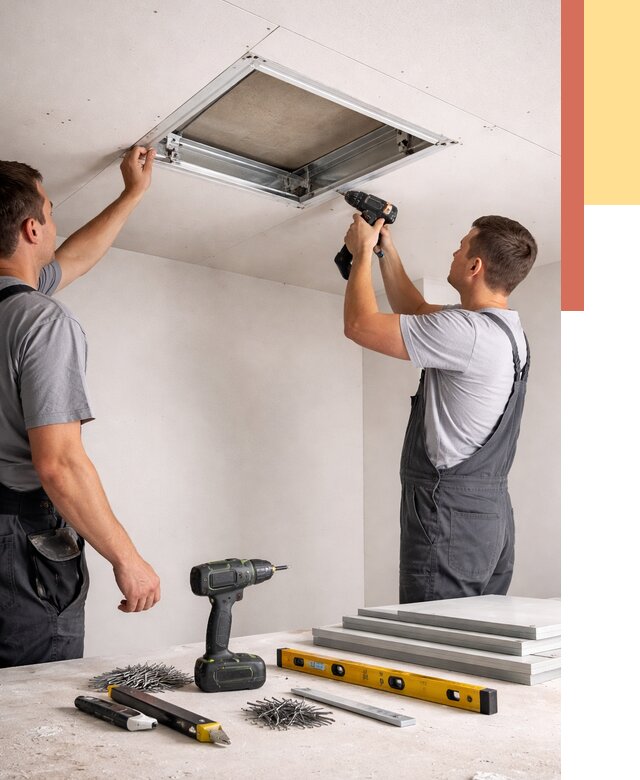 Установка люка в потолок ГКЛ в Амурске от 2583 руб. под ключ | ОТДЕЛОЧНИК-Мрс