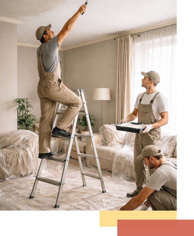 Покраска потолков акриловой краской в Амурске качественно и быстро