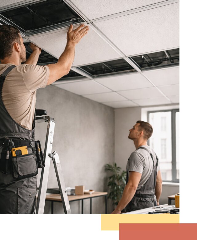 Монтаж потолочной плитки в Амурске качественно и в срок