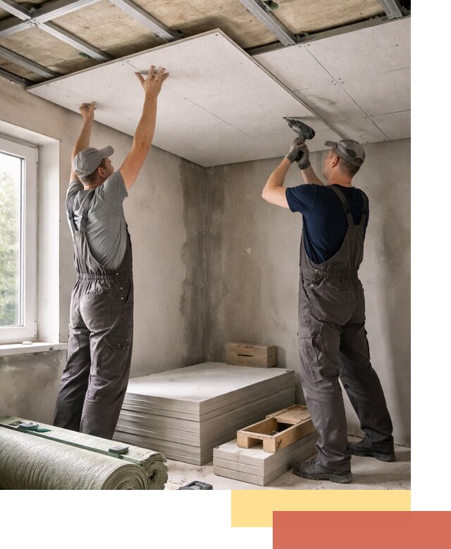 Шумоизоляция потолка панелями ЗИПС в Амурске